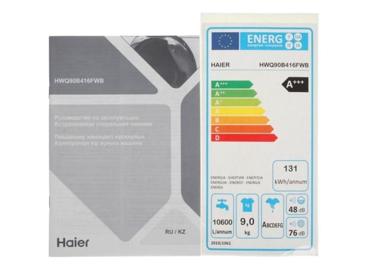 Встраиваемые стиральные машины HAIER HWQ90B416FWB